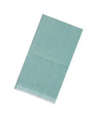 Shadow Green Woven Linen Saree With Contrast Selvage & Pallu-LI0695