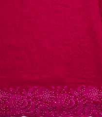 Pink Synthetic Fendy Saree With Embroidered Border-BL5448