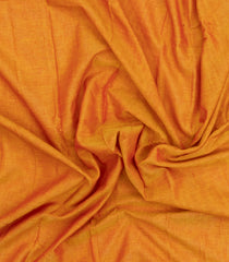 Mustard Woven Chirala Cotton Saree With Printed Blouse-CR1503