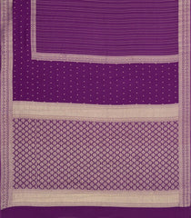Purple Woven Mysore Silk Saree With Zari Stripes-MS3518