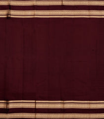 Dark Brown Kanchipuram Silk Saree With Floral Zari Buttas-KA14911