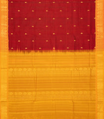 Crimson Handloom 9 Yards Vairaoosi Silk Cotton Saree With Stripes & Buttas-SC3774
