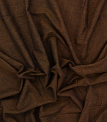 Dark Olive Woven Bengal Cotton Saree With Contrast border-BG1766