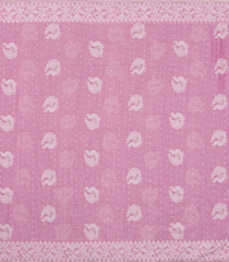 Bubblegum Pink Handloom Bengal Cotton Saree With Annam Motifs-BG1638