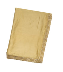 Sandal Woven Banarasi Satin Saree With Embroidery