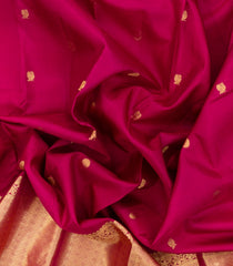 Pink Kanchipuram Silk Saree With Buttas & Zari Border-KA14193
