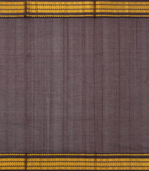 Yellow Handloom Silk Cotton Saree With Contrast Black Border-SC3940