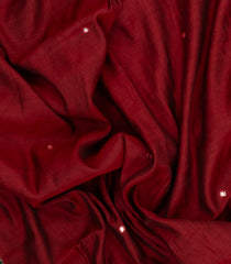 Red Printed Synthetic Viscose Dola Silk Saree With Mirror Work-SY0264