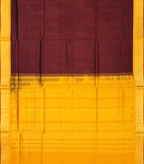 Maroon Handloom Korvai Silk Cotton Saree With Contrast Border-SC3683