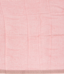 Baby Pink Handloom Chanderi Cotton Saree With Printed Floral Motifs-CC1252