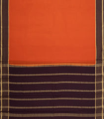 Red Woven Mysore Silk Saree With Contrast Zari Border-MS3800