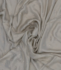 Taupe Woven Synthetic Blended Saree With Embroidered Motifs-EN2063