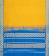 Yellow Handloom Silk Cotton Saree With Contrast Zari Border-SC4670