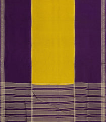 Mustard Woven Blended Viscose Saree With Contrast Border-BL5599