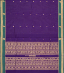 Purple Handloom Village Cotton Saree With Buttas-VC1632