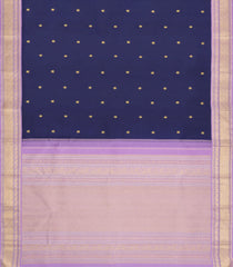 Navy Blue Handloom Korvai Kanchipuram Silk Saree With Annam Kanchipuram Butta Silk Sarees-KA16567