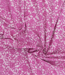 Bubblegum Pink Printed Jaipur Cotton Saree With Floral Motifs-JC1651