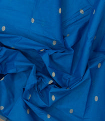Blue Woven Rasipuram Cotton Saree With Coin Motifs-RA2448