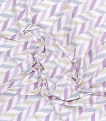 Lavender Handloom Pochampally Ikat Silk Saree With Tie & Dye Motifs -IK0436