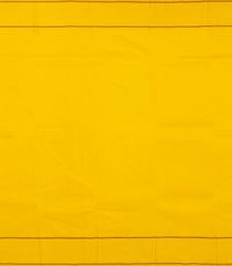 Crimson Handloom Korvai Kanchipuram Silk Saree With Yellow Temple Border-KA14070