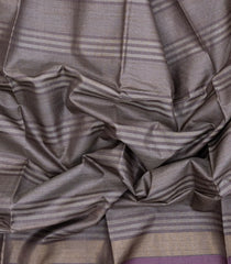 Lavender Woven Tussar Saree With Stripes-TU3343