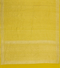 Lime Green Woven Mysore Silk Saree With Chevron Stripes-MS3508