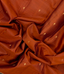Rust Handloom Soft Silk Saree With Buttas-SO4672