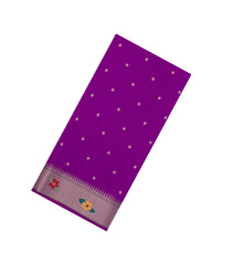 Purple Woven Art Dupion Saree With Buttas & Paithani Pallu-BL5065
