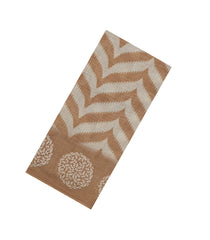 Taupe Printed Synthetics Linen Saree With Embroidery Border-BL5316