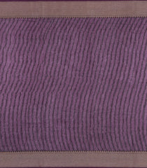 Burgundy Printed Chanderi Cotton Saree With Zari Border-CC1506