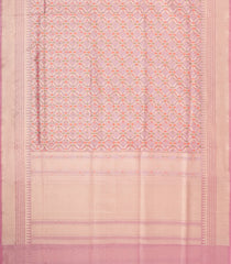 Baby Pink Handloom Banarasi Tissue SIlk Saree With Meena Floral Motifs-BE1844