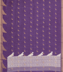 Lilac Printed Synthetics Dola Saree Zari Buttas-BL5299