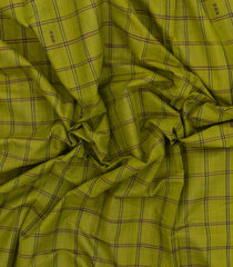 Leafy Green Woven Kadappa Cotton Saree With Checks-KN0760