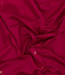 Red Handloom Maheswari Silk Cotton Saree With Buttas-SC4182