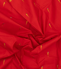 Red Handloom Kanchipuram Silk Saree With Muniya Buttas-KA13900