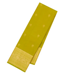 Lime Green Kanchipuram Silk Saree With Floral Zari Buttas-KA14917