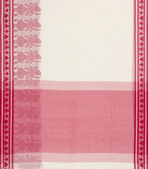 Off White Handloom Bengal Cotton Saree With Dancing Motifs-BG1560