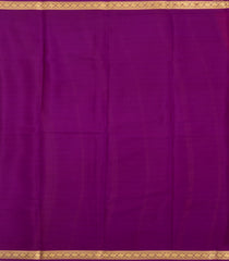 Orange Woven Mysore Silk Saree With Contrast Zari Border-MS3816