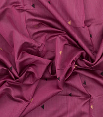 Dusty Pink Handloom Maheswari Silk Cotton Saree With Buttas & Zari Border-SC4871