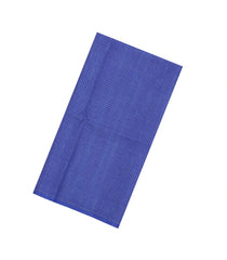 Indigo Printed Synthetic Tussar Silk Saree With Zari Checks & Contrast Pallu-SY0384
