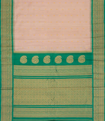 Taupe Handloom Gadwal Silk Saree With Buttas & Contrast Border-GA0438