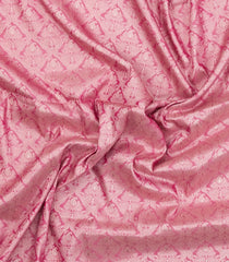 Pink Woven Art Dupion Saree With Floral Zari Motifs-BL5919