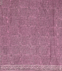 Lilac Printed Jaipur Cotton Saree With Floral Motifs-JC1826