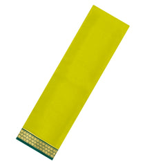 Neon Green Woven Mysore Silk Saree With Contrast Zari Border-MS3577