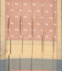 Dusty Pink Handloom Banarasi Silk Saree With Bird Buttas