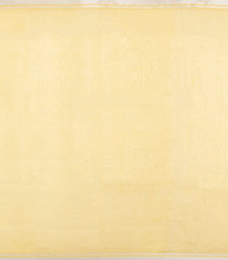 Yellow Woven Pure Organza Silk Saree With Stripes-KS1125