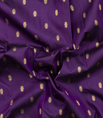 Dark Purple Handloom Silk Saree With Gandaberunda Buttas & Pallu-KA15776
