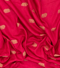 Red Printed Synthetics Dola Saree Zari Buttas-BL5300