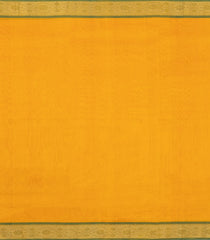 Yellow Handloom 9 Yards Silk Cotton Saree With Contrast Border-SC4450