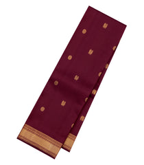Maroon Handloom Kanchipuram Silk Saree With Annam Buttas-KA14459